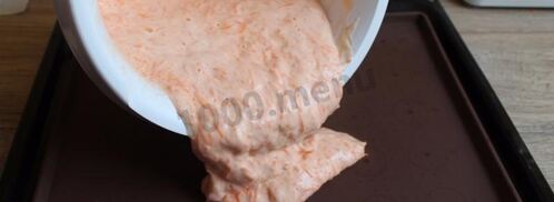 морковный рулет с сыром маскарпоне. Шаг 4