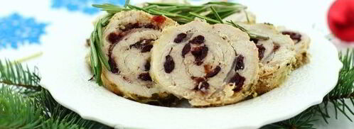 мясной рулет с вяленой клюквой. Шаг 12