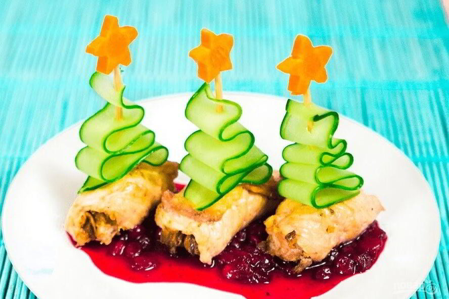 Рецепт новогодних рулетиков