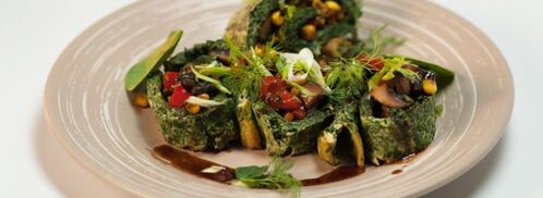 омлет-рулет со шпинатом. Шаг 7