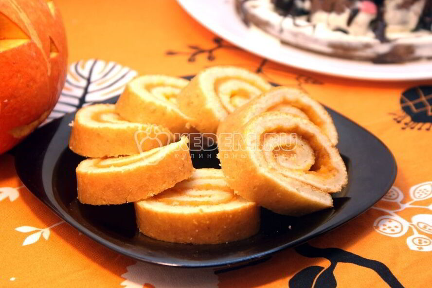 Рецепт рулета для зомби с тыквой