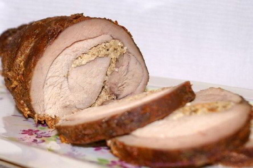 Рецепт рулета из филе индейки с грецкими орехами