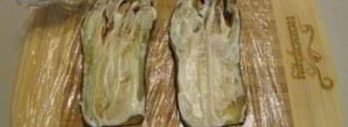 рулетики из баклажанов с корейской морковкой. Шаг 4