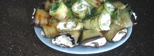 рулетики из кабачков и баклажанов. Шаг 5