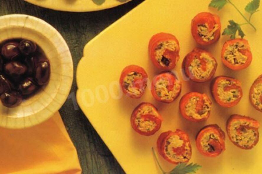 Рецепт рулетиков из сладкого перца с тунцом