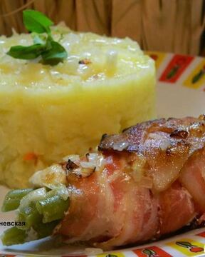 Рулетики с фасолью