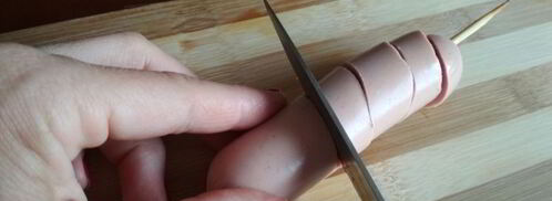 сосиски торнадо. Шаг 3