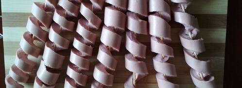 сосиски торнадо. Шаг 5