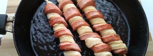 сосиски торнадо. Шаг 7