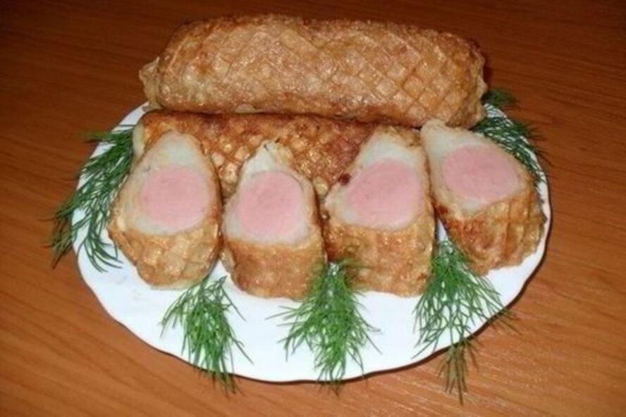 Рецепт сосисок в шубке