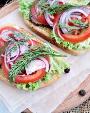 Открытый сэндвич