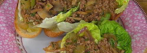 сэндвич с говядиной, грибами и сельдереем. Шаг 9