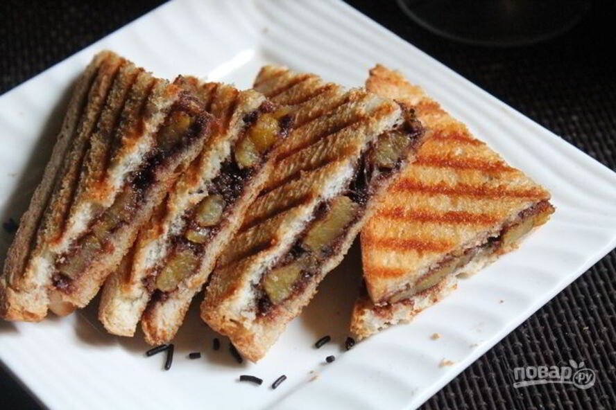 Рецепт сэндвича с нутеллой и бананом