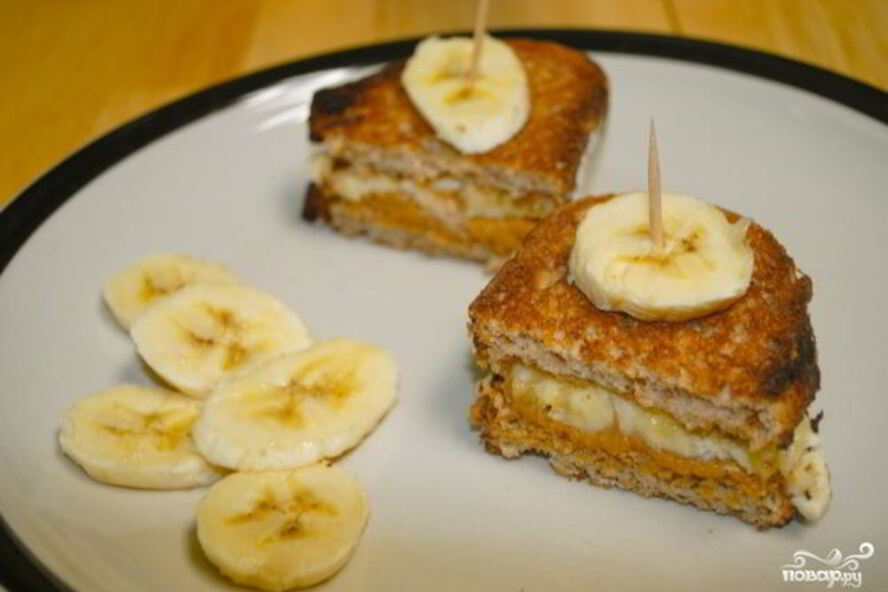 Рецепт сэндвичей с арахисовым маслом и бананами