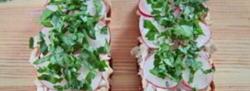 сэндвичи с курицей, редисом и фасолью. Шаг 7