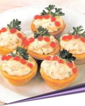 Мусс из лосося в готовых тарталетках