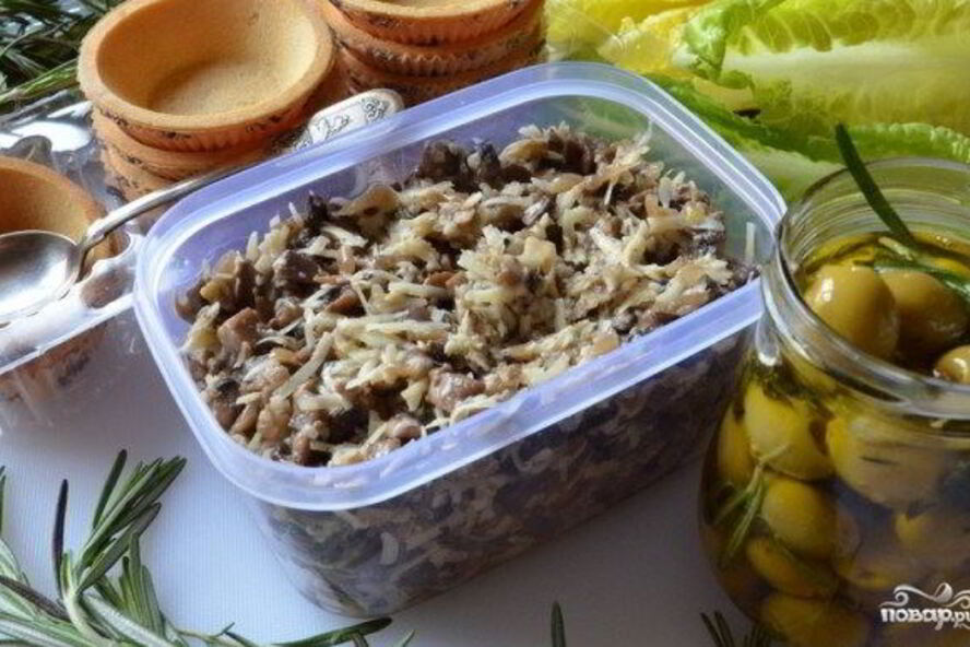 Рецепт начинки для тарталеток с грибами