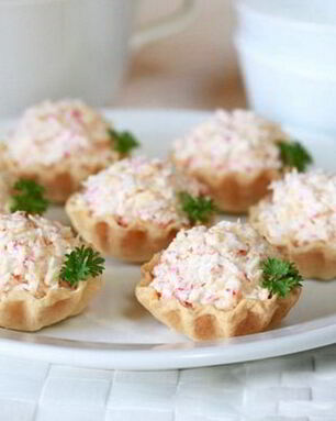 Начинка для тарталеток с крабовыми палочками