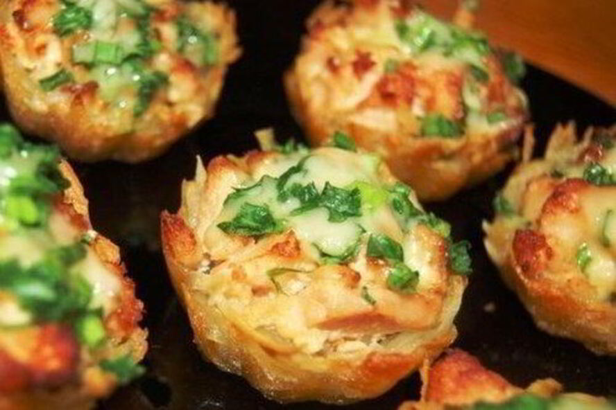 Рецепт тарталеток из картофеля под чесночным соусом