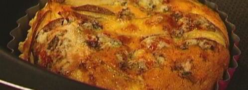 тарталетки из слоеного теста с грушей и голубым сыром. Шаг 8