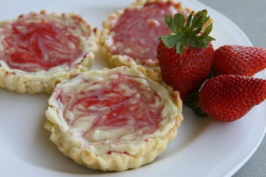 Рецепт тарталеток с белым шоколадом и клубникой