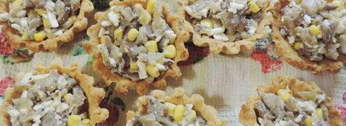 тарталетки с грибами. Шаг 8