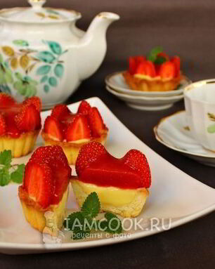 Тарталетки с клубникой