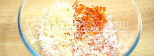 тарталетки с крабовым салатом. Шаг 2