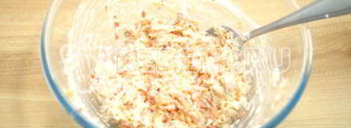 тарталетки с крабовым салатом. Шаг 3