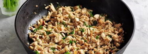 тарталетки с курицей, грибами и сыром. Шаг 7