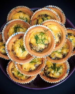 Тарталетки с морепродуктами