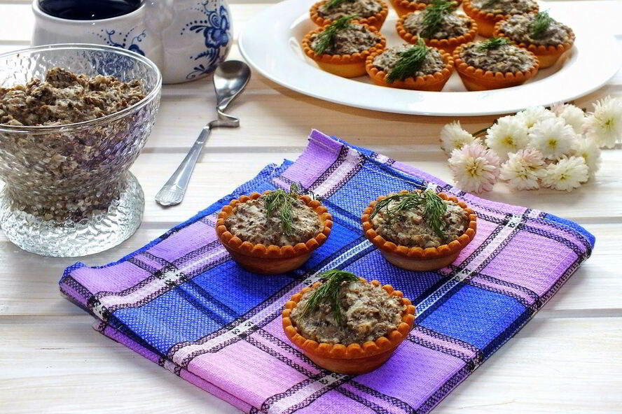 Рецепт тарталеток с паштетом