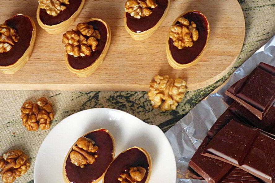 Рецепт тарталеток с шоколадной начинкой