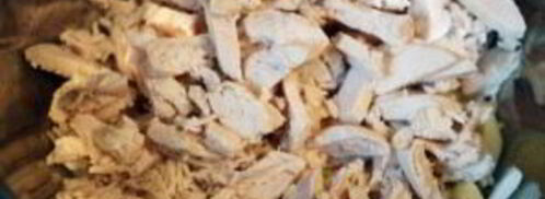 творожные тарталетки с куриным салатом. Шаг 5