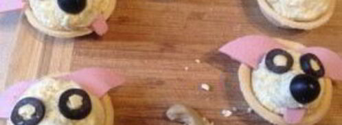 закуска в тарталетках собачки. Шаг 7