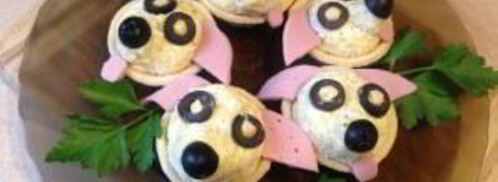 закуска в тарталетках собачки. Шаг 8