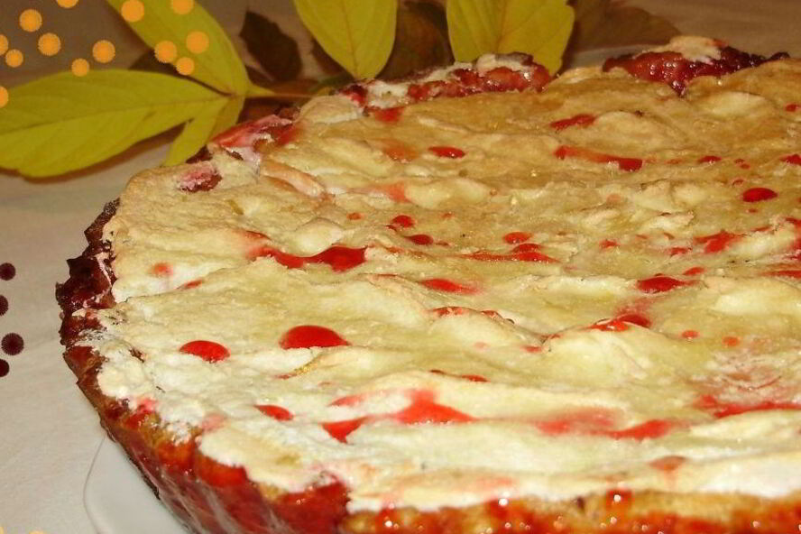 Рецепт брусничного тарта