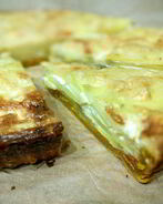 Картофельный тарт на тыквенном тесте