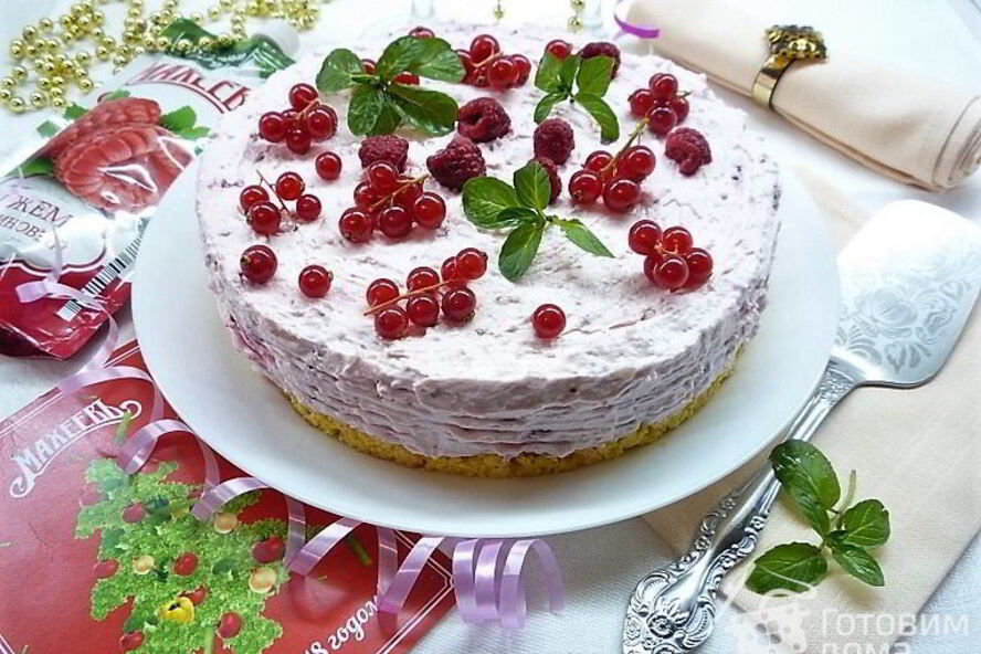 Рецепт малинова-сметанного тарт