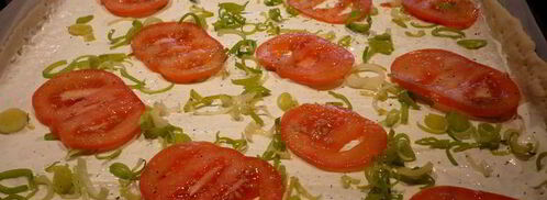 тарт с креветками и луком-пореем. Шаг 9