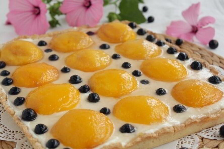 Рецепт тарта с персиками