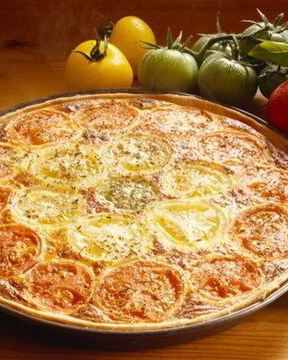 Тарт с томатами и сырным кремом по-итальянски