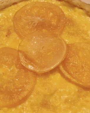 Тарт с цитрусовыми и виски