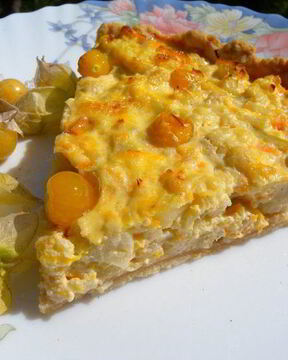 Тарт с цветной капустой и фезалисом