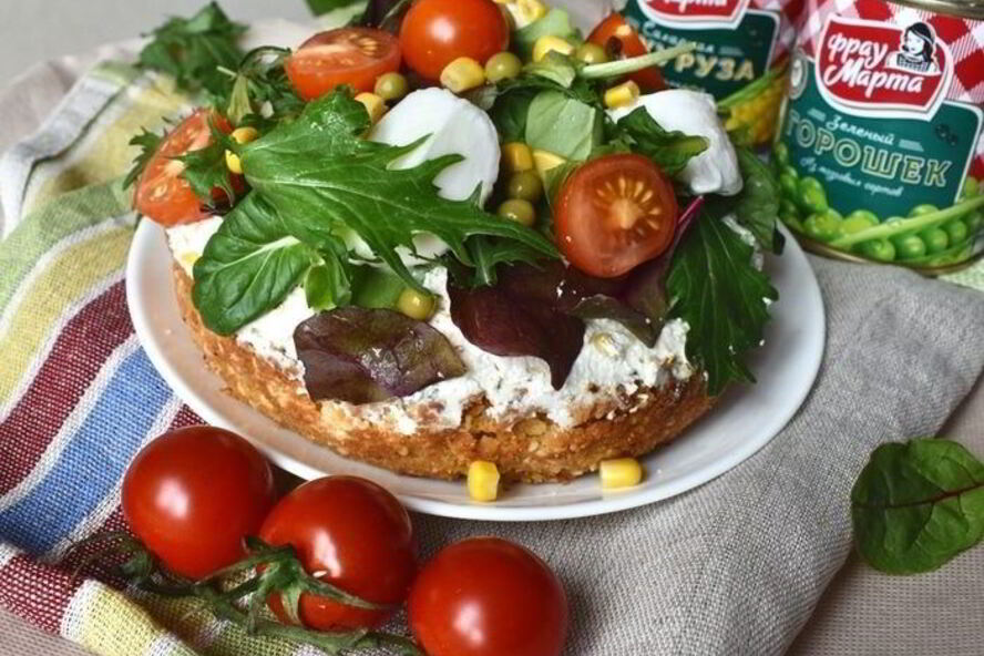 Рецепт тарта с творогом, овощами и зеленью