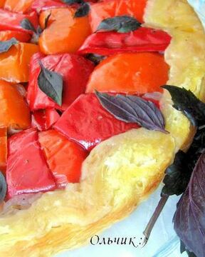 Тарт Татен со сладким перцем