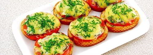 тартинки с помидором, килькой и сыром. Шаг 11