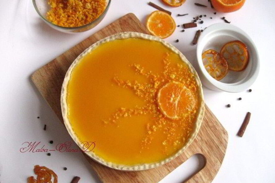 Рецепт творожного тарта с мандариновым соусом