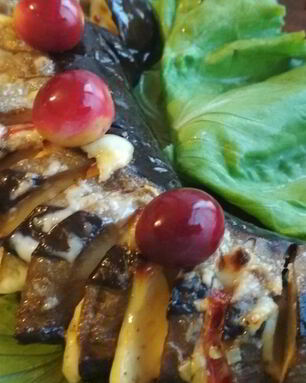 Веер из баклажанов