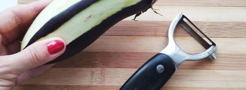 веер из баклажанов. Шаг 2